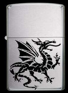 English Dragon Zippo Style Oil Lighter