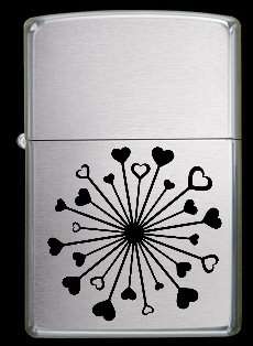 Heart Pin  Zippo Style Oil Lighter