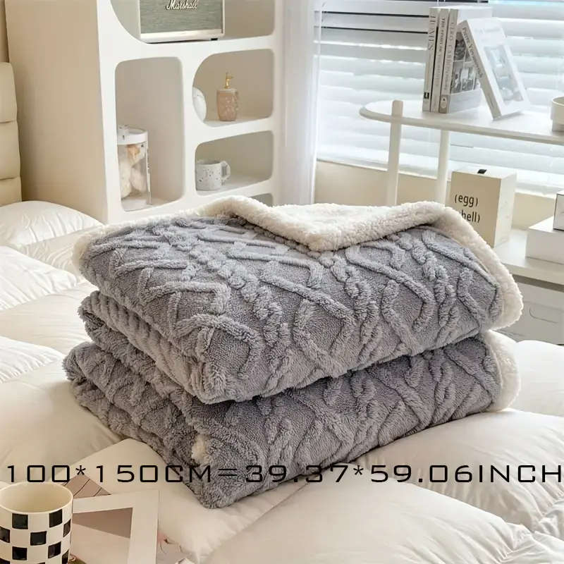 Double sided Lambs Wool bed blanket