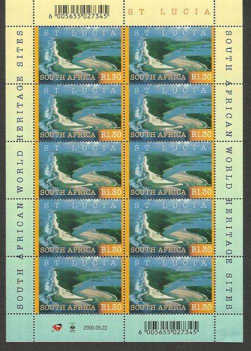 RSA SACC 1283 ** Mint Full Sheet of St Lucia! Very scares!!!
