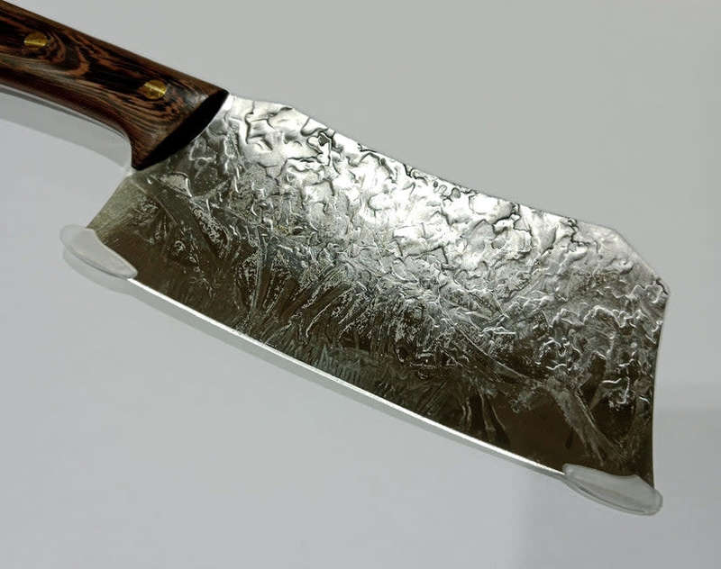 8` Carbon Steel Chef Chopping Cleaver with 3 Rivets & Wood Handle