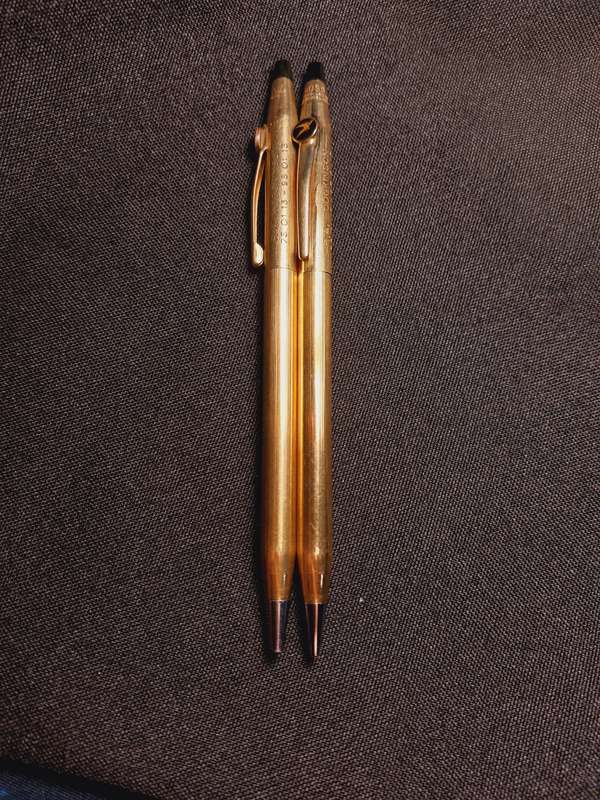 Cross 10KT Rolled Gold Pen and Pencil Set (Classic Century)