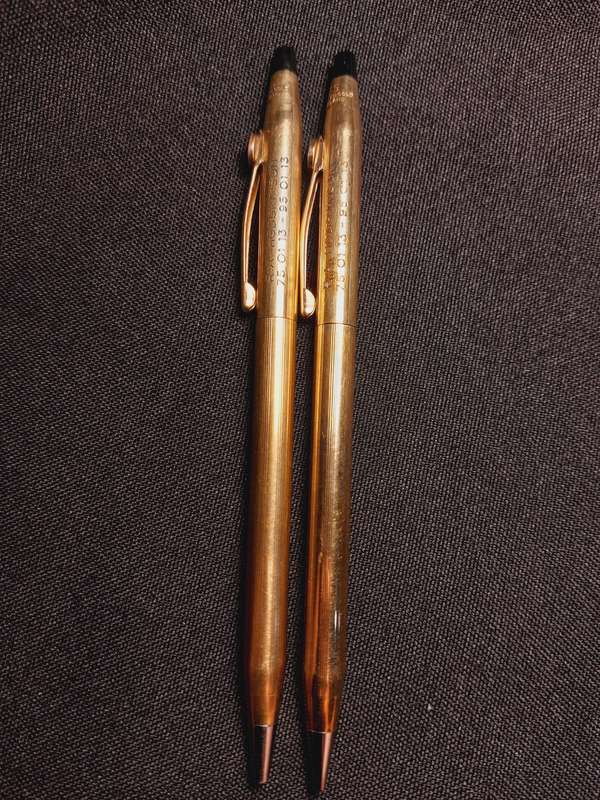 Cross 10KT Rolled Gold Pen and Pencil Set (Classic Century)