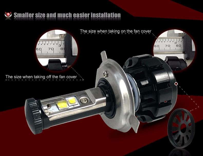 CNSUNNYLIGHT Super Bright Car LED Headlight Kit H4 H13 9007 Hi/Lo H7 H11 9005 9006 w/ XHP50 Chips