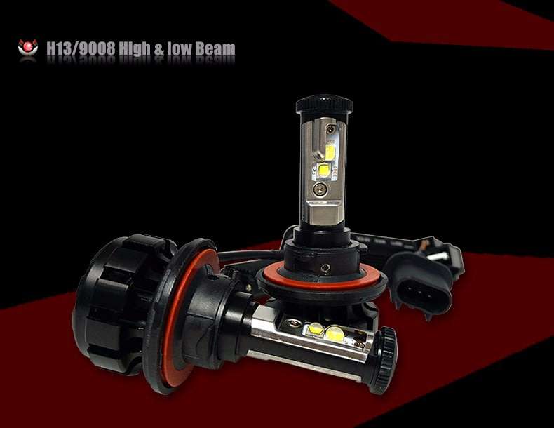 CNSUNNYLIGHT Super Bright Car LED Headlight Kit H4 H13 9007 Hi/Lo H7 H11 9005 9006 w/ XHP50 Chips
