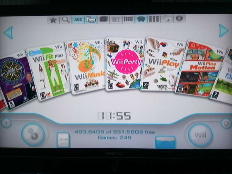 Wii Console with 1TB Harddrive and 250 Games