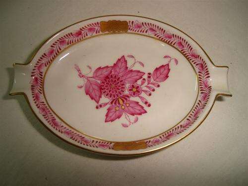VERY SPECIAL! Herend Handpainted Apponyi Pink Tray Small
