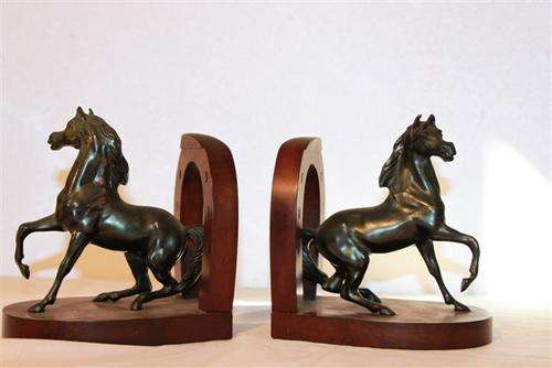 STUNNING!! Brass Book Stands - Horses