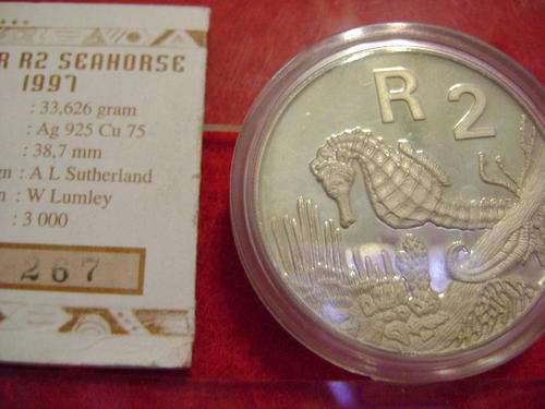 1997 SILVER R2 SEAHORSE WITH CERTIFICATE 267 PROOF