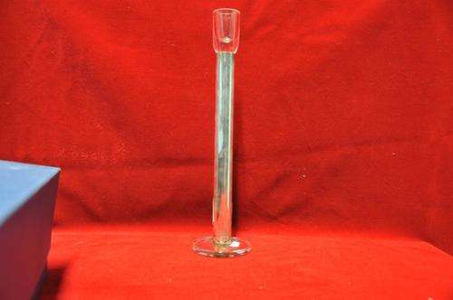 LSA INTERNATIONAL GLASS AND STERLING SILVER MOUNTED CANDLE HOLDER IN ORIGINAL BOX