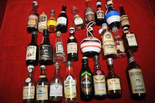 rare collection of miniature spirits bottles