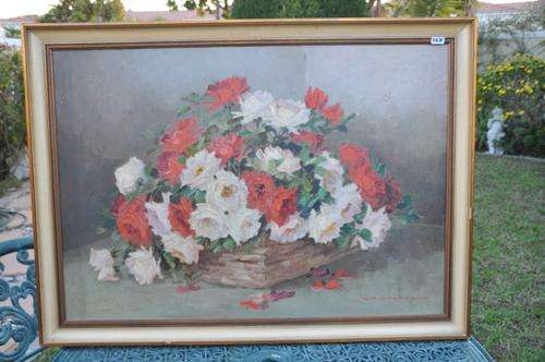 wow!!! awesome oil on board still life by famous italian artist R.ROMAGNOLI-GREAT INVESTMENT!!!