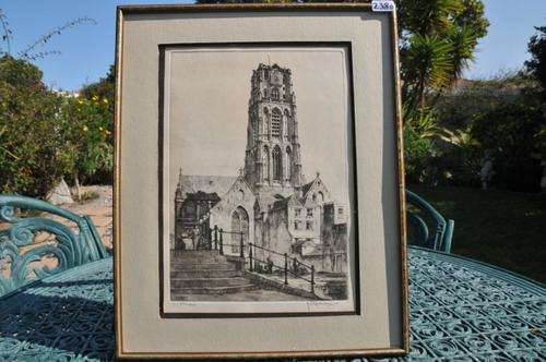 STUNNING ETCHING BY FAMOUS H.E.ROODENBURG,"ROTTERDAM"SIGNED,NUMBERED,VALUE R4000