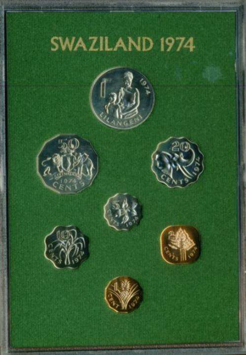 1974 First Decimal Proof coin set of Swaziland