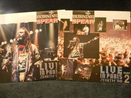 BURNING SPEAR - LIVE IN PARIS ZENITH '88, PART 1 & 2 - 2 SEPERATE VINYL LP'S