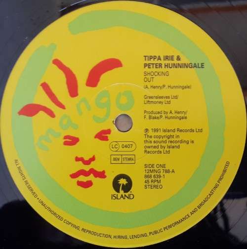 TIPPA IRIE & PETER HUNNINGALE - SHOCKING OUT - 12 INCH VINYL