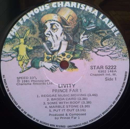 PRINCE FAR I - LIVITY - VINYL LP