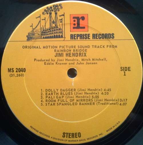 JIMI HENDRIX - RAINBOW BRIDGE / MOTION PICTURE SOUNDTRACK - VINYL LP