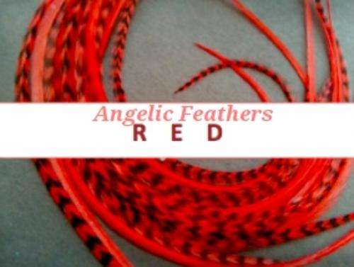 FEATHER HAIR EXTENSIONS - RED