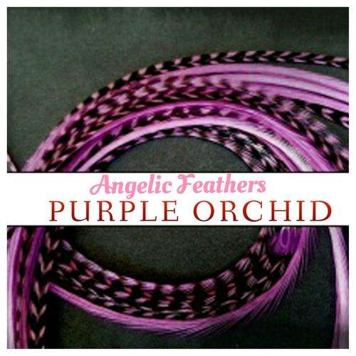 FEATHER HAIR EXTENSIONS - PURPLE ORCHID