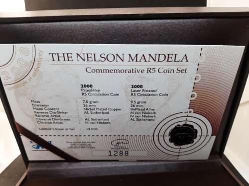 Nelson Mandela Commemorative R5 Coin Set