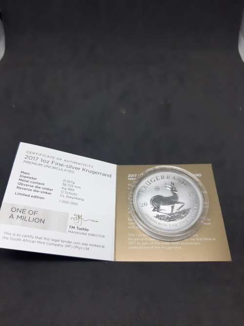 2017 PU Krugerrand with COA 50th Privy