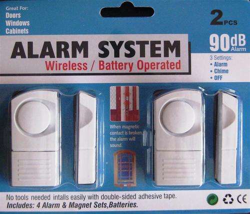 90DB WIRELESS BATTERY OPERATED ALARM SYSTEM - GREAT FOR CAMPING