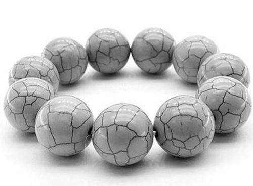 ROUND BALL STRETCH BRACELET - TURQUOISE NATURAL STONES