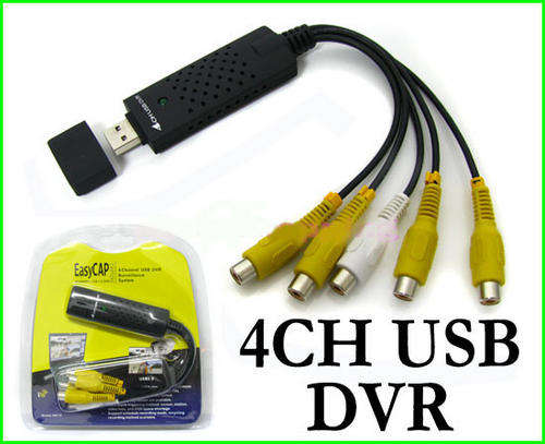 4CH USB DVR Video Audio Capture CCTV Camera Recorder