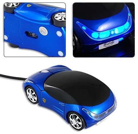 High-Speed 800dpi CAR OPTICAL USB Mouse BLUE
