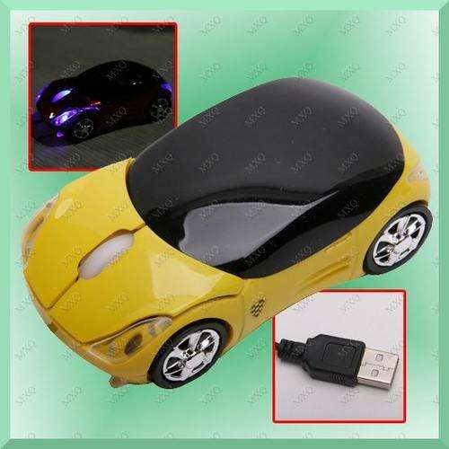 High-Speed 800dpi CAR OPTICAL USB Mouse YELLOW