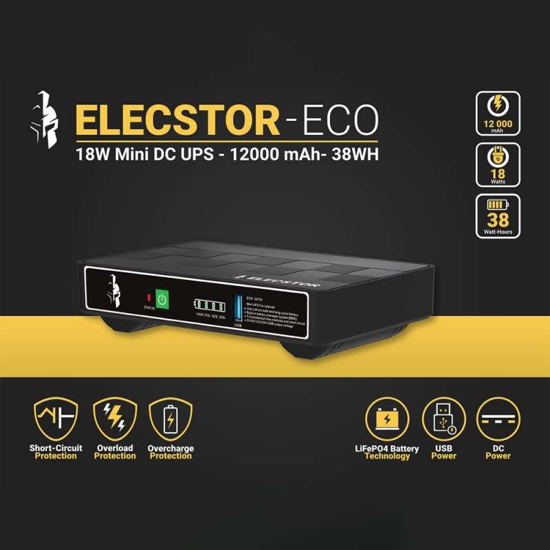 Elecstor 18w mini ups 12000mAh.