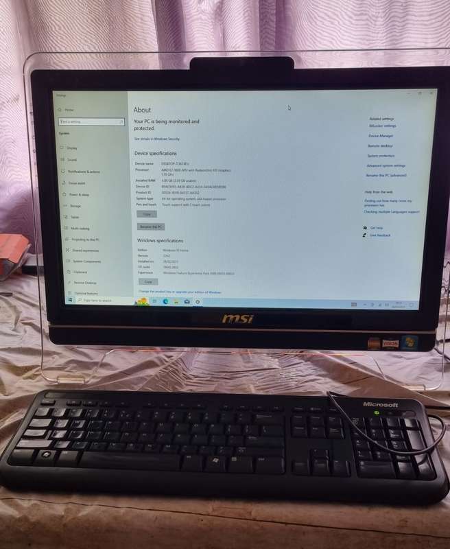 Msi 21.5 inch all in one touchscreen
