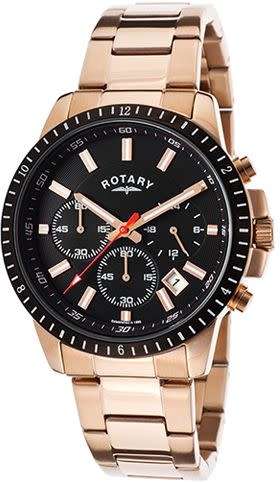 ROTARY Chronograph Rosegold Gents Quartz Dress Watch"PURE CLASS!!!"