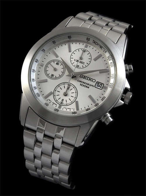 Latest SEIKO Gents Tachymeter 1/20 sec Chronograph Watch