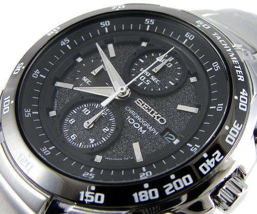 NEW SEIKO Daytona F1 Racer Gents Chronograph Watch"RARE GREY DIAL"