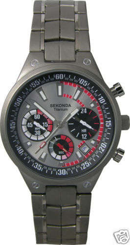 Men s Watches SEKONDA FULL TITANIUM Chronograph Gents Watch BEST VALUE FOR MONEY was sold for 501.00 on 2 Jul at 16 02 by TG 1 in Potchefstroom ID 68509628