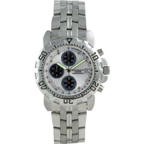 **NEW**KRUG BAUMEN British Sportsmaster(8 DIAMONDS) Gents Chronograph Watch(5 YEARS WARRANTY!)