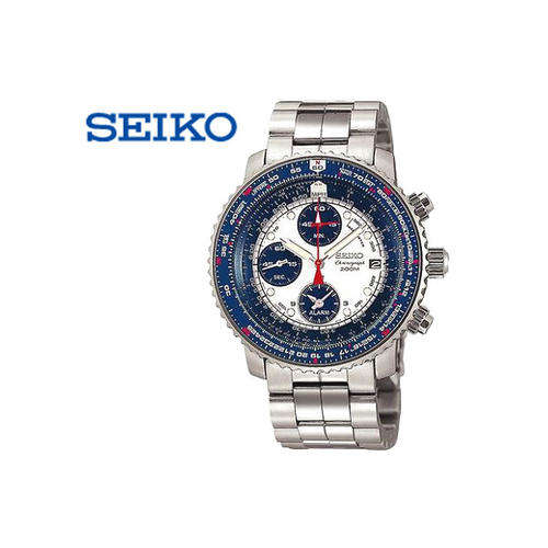 New SEIKO Aerospace Flightmaster Pilot Gents Chronograph Watch"R6599"