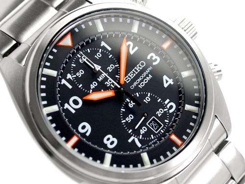 New SEIKO Chronograph Orange Hands Stainless Steel Gents Sports Watch"SEIKO PRECISION!!"