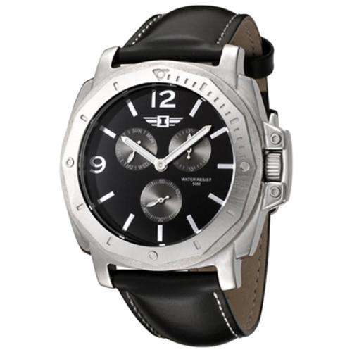 *NEW* INVICTA Day/Date Black Leather Strap Gents Dress Watch(MARCH MADNESS SALE)
