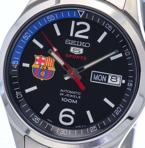 Latest SEIKO 5 SPORTS *Barcelona FC*Automatic(24 JEWELS) Gents Watch(LIMITED EDITION)