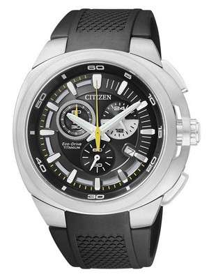 New CITIZEN Eco-Drive Titanium Chronograph Gents Watch"NO MORE BATTERIES EVER!!"