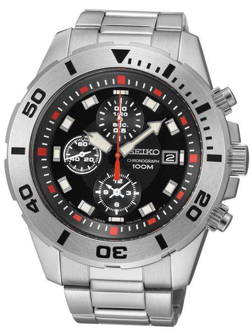 New SEIKO "LUMINA" Chronograph Gents Stainless Steel Watch"2013-TOP PICK!!!"