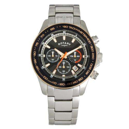 "NEW" ROTARY Chronograph Gents Stainless Steel Sports Watch*HIGH-END ROTARY!!*