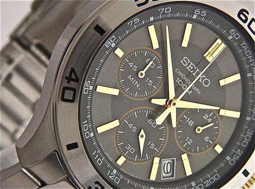 Latest SEIKO (GREY) Chronograph Flyback Tachymeter Gents Watch(MUST HAVE SEIKO!!!)