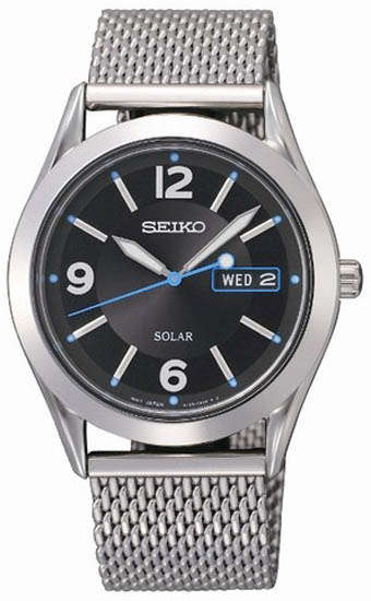 New SEIKO SOLAR Powered Day/Date Mesh Band Gents Watch(EXTREMELY RARE SEIKO!!!)