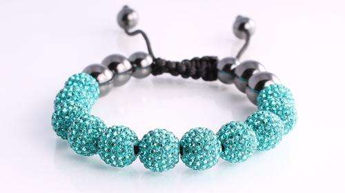 Crystal Creations Shamballa Turquoise Bracelet"with Hematite Beads!!"
