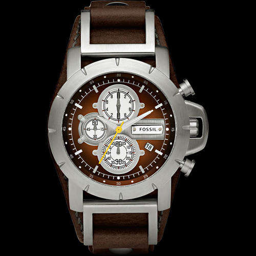 FOSSIL Jake Chronograph Brown Leather Gents Watch**STUNNING TIMEPIECE!!!**