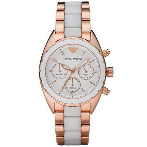 *NEW* EMPORIO ARMANI  Ladies Sportivo Rosegold Chronograph Watch**2014 TOP PICK!!**